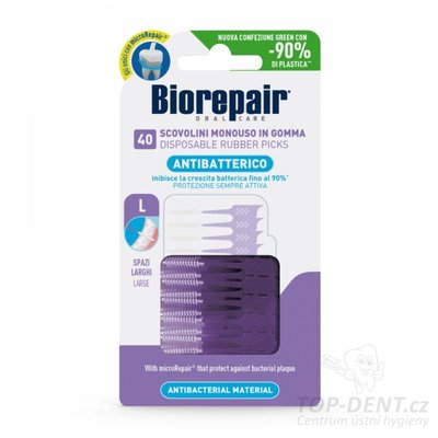 BioRepair Soft Pick pogumovaná párátka (L) + pouzdro, 40ks
