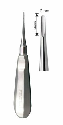 Elevátor Appexo zahnutý 2,5/9mm