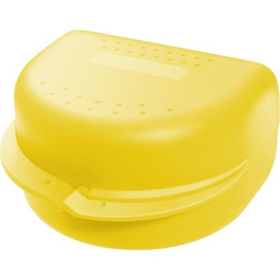 OMNIDENT Krabička Na Rovnátka Pro Dospělé 75 x 65 x 45mm Žlutá 1ks