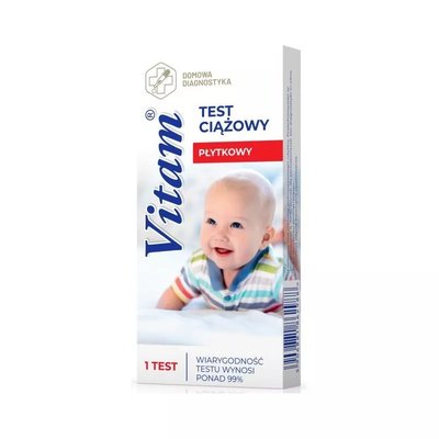 LH Vitam Test ciążowy płytkowy czułość 99% 1szt