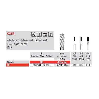 Tvrdokovový vrtáček HP C31R.010 5ks