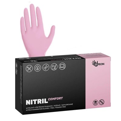 Rukavice Espeon NITRIL COMFORT růžové - M