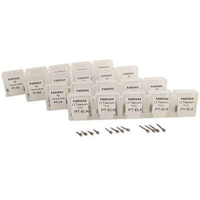 Titanové čepy L2, doplňkové balení 12 čepů (Parmax), prům.1,20 mm