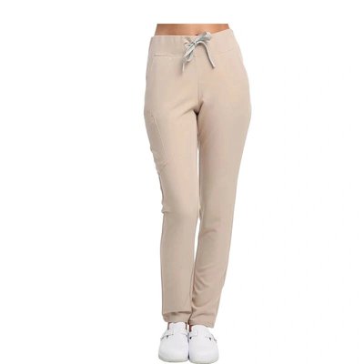 Dámské kalhoty, Elegant Stretch, béžová - XXL