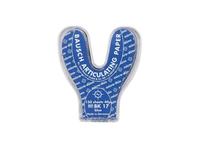 Artikulační papír Bausch BK17 modrý 40µ 150ks