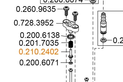 Ventilový držák / smýkadlo