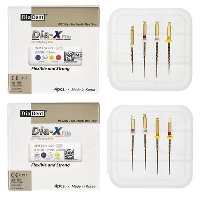 Pilniki Dia-X Ni-Ti Rotary 4 szt. Diadent