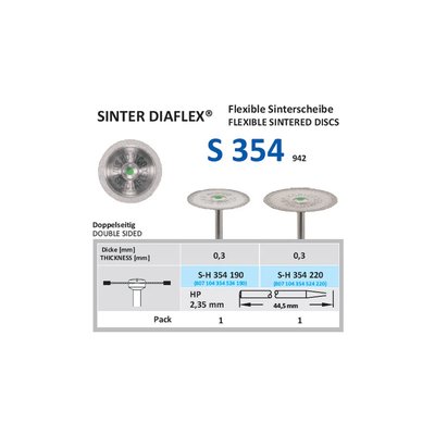 HORICO SINTER DIAFLEX® Diamantový Kotouč 354 Oboustranný Normal IS0 220 1ks