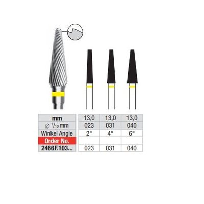 Fréza kónická, jednoduchý břit 2466.031