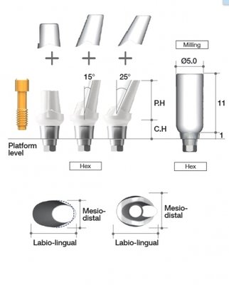 MEGAGEN Fuse Abutment ø5 Milling - Milling, C1, P11