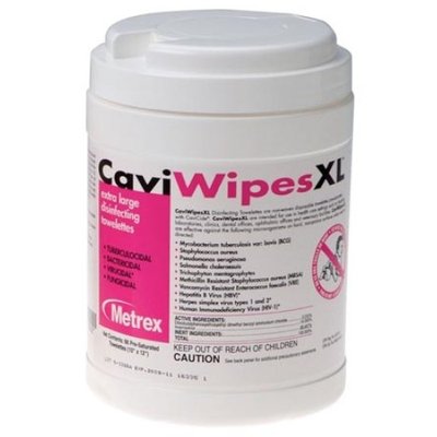 CaviWipes, dezinfekční ubrousky XL, velikost 22,8 x 30,5 cm, dóza, 65 ks