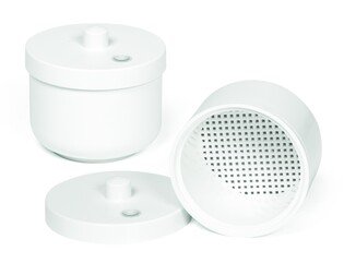 Pojemnik typu Sekudrilbox Orbis biały plastikowy 200ml do dezynfekcji wierteł