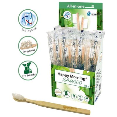 Happy Morning Bamboo - zubní kartáčky, 40ks