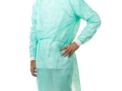 EURONDA - STERILNÍ chirurgický ochranný oděv sv.zelený, univerzální velikost 50ks/bal, (270427)