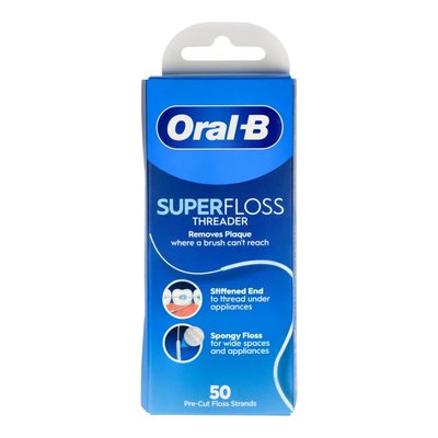 Nić dentystyczna Super Floss do aparatów 50 m Oral-B
