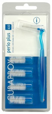 Curaprox CPS 410 perio plus mezizubní kartáčky, tmavě modré, 5 ks + držák