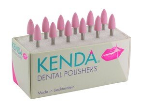 Gumki do wypełnień różowe Kenda CGI 908F stożek 12szt (polerowanie ostateczne kompozytów, kompomerów, glasjonomerów)