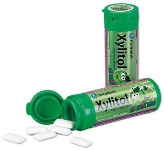 Miradent Xylitol žuvačky detské jablko