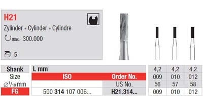 Edenta H21 - dvoj-kovové vrtáky, valec - 5 ks
