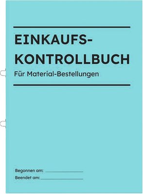 Einkaufs-/Materialkontrollbuch