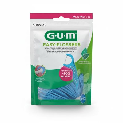 GUM Easy Flosser nosič s mentolovou nití 90 ks