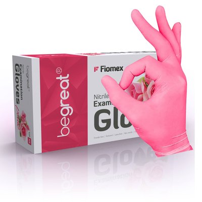 Rukavice Begreat nitril 100ks pink - M