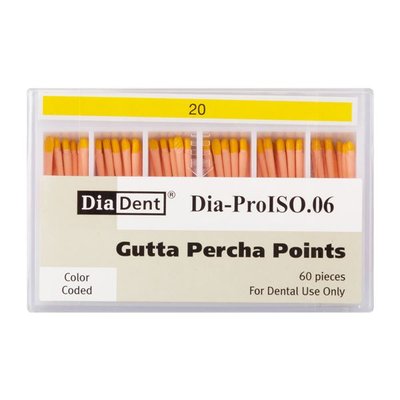 Gutap.čepy DiaDent 020 kalibrované, kón. 6%