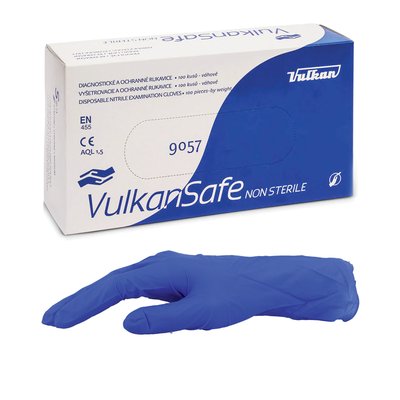 Rukavice VulkanSafe Nitril modré "S" 100ks - S