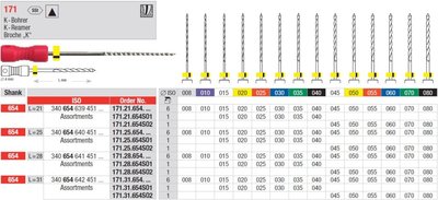 Edenta 171 - ručné endodontické nástroje, K-Roamer - 6 ks