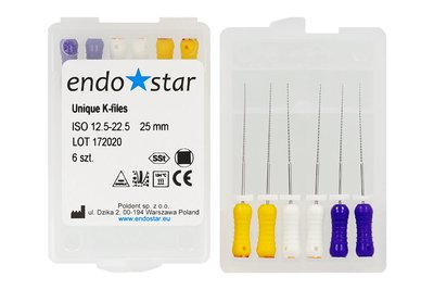 Pilniki Unique K-Files 6 szt. Endostar