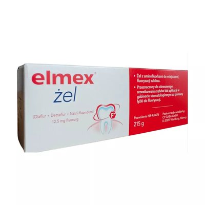 Elmex żel do fluoryzacji - mineralizuje zęby i chroni przed próchnicą 215g