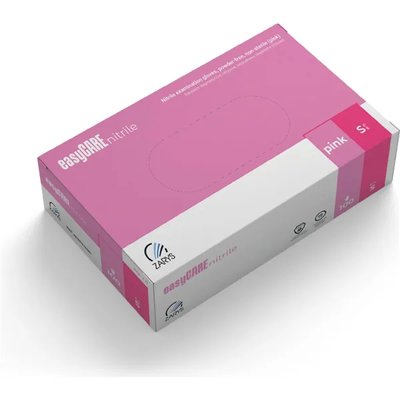 Rukavice EasyCare nitrill bez pudru RŮŽOVÉ L 100ks
