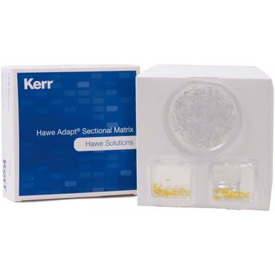 Hawe Neos Blue Adapt sekční matrice, 5 mm, mírně zakřivené, 100 ks plastové,100 ks svorek