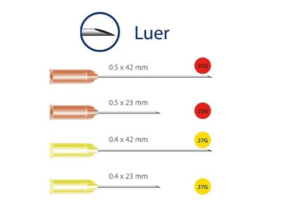 Endokanyly Miraject Endo Luer G27 0,4x42mm, žluté (30/42)