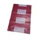 Pytel na nebezpečný odpad LDPE 70 x 110 cm 120 l T200, červený s potiskem, 50 ks
