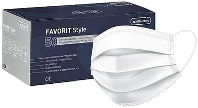 Masky Favorit Style na gumičku biele