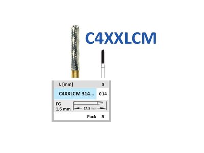 HORICO tvrdokovový vrtáček - cylindr zakulacený, C4XXLCM, průměr 1,4mm