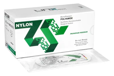 Nici chirurgiczne niewchłanialne Nylon 12 szt. - 4/0 16 mm