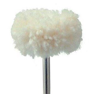 Meisinger polerka baranek biały bawełniany 22mm montowana do mandrelki na prostnicę