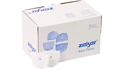 zeiser® Sockelplatten - Packung 100 Stück groß, weiß