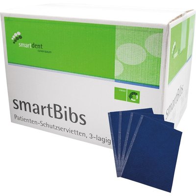 smartdent smartBibs 33 x 45cm Modrá 500ks