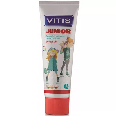 VITIS JUNIOR pasta do zębów w żelu przeciw próchnicy smak tutti frutti 75ml