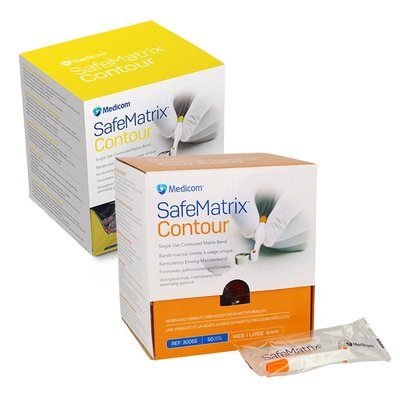 Matrice jednorázové SafeMatrix™, zaoblené, 50 ks - Malé - š. 4,5 mm