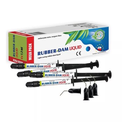 Koferdam płynny Rubber-Dam liquid MEGA PACK 4x1.2ml