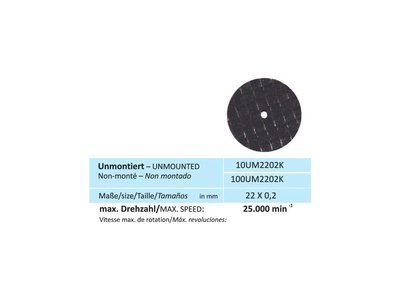 Disk na keramiku, velikost 22 x 0,2 mm