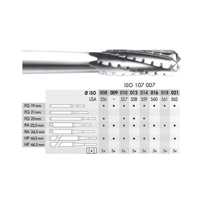 Tvrdokovový vrtáček cyl. plochý FG 008 5ks