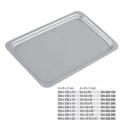 Tácek nerez 200 x 150 x 15mm