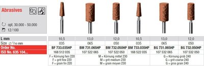 Edenta Lab Abrasives Hnedá - brúsne nástroje - 12 ks