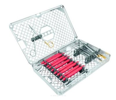 zestaw implantologiczny ECO ImplaTool, uchwyt bionik czerwony-magenta Helmut Zepf