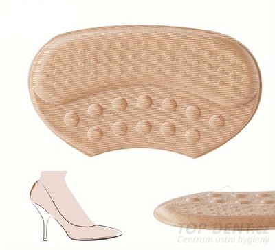 Patní měkká výstelka do bot - béžová, 2 ks